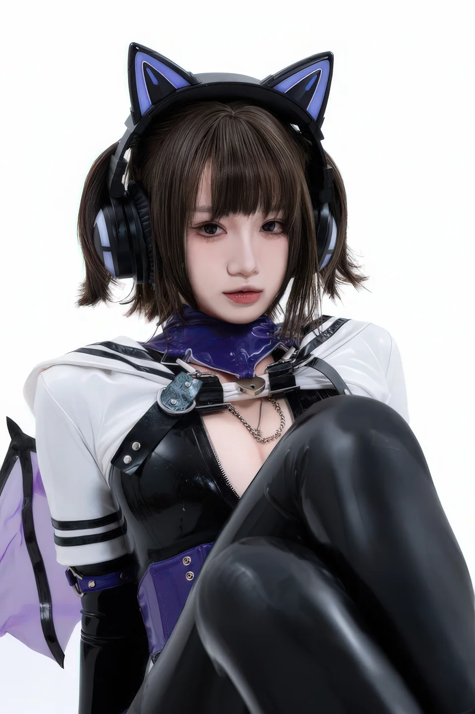 柒柒要乖哦 - No.066 白棚胶衣 [78P-231MB] tg@simisebaisi 【丝足阁】025.webp